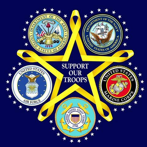 support our troops - blue